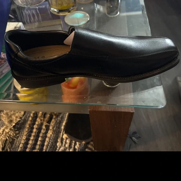 Men's Black Leather Loafers. Size 13 - Picture 1 of 6